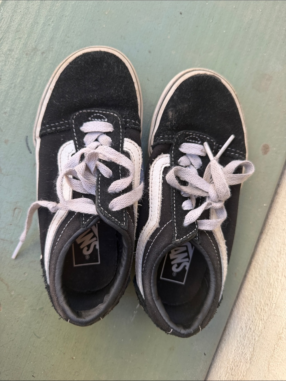 Vans Kids Black and White Old Skool Skate Sneakers